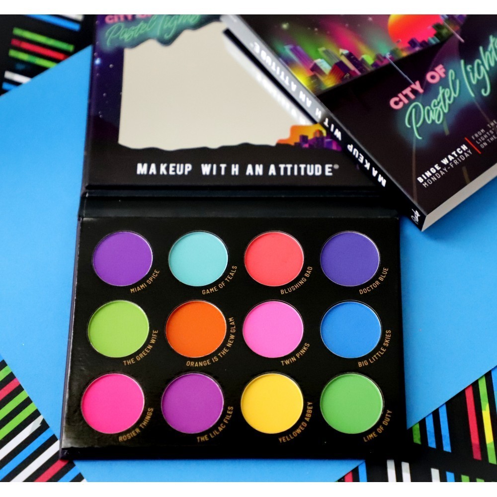 Rude Cosmetics City of Neon Lights 12 Pastel Pignment & Eyeshadow palette