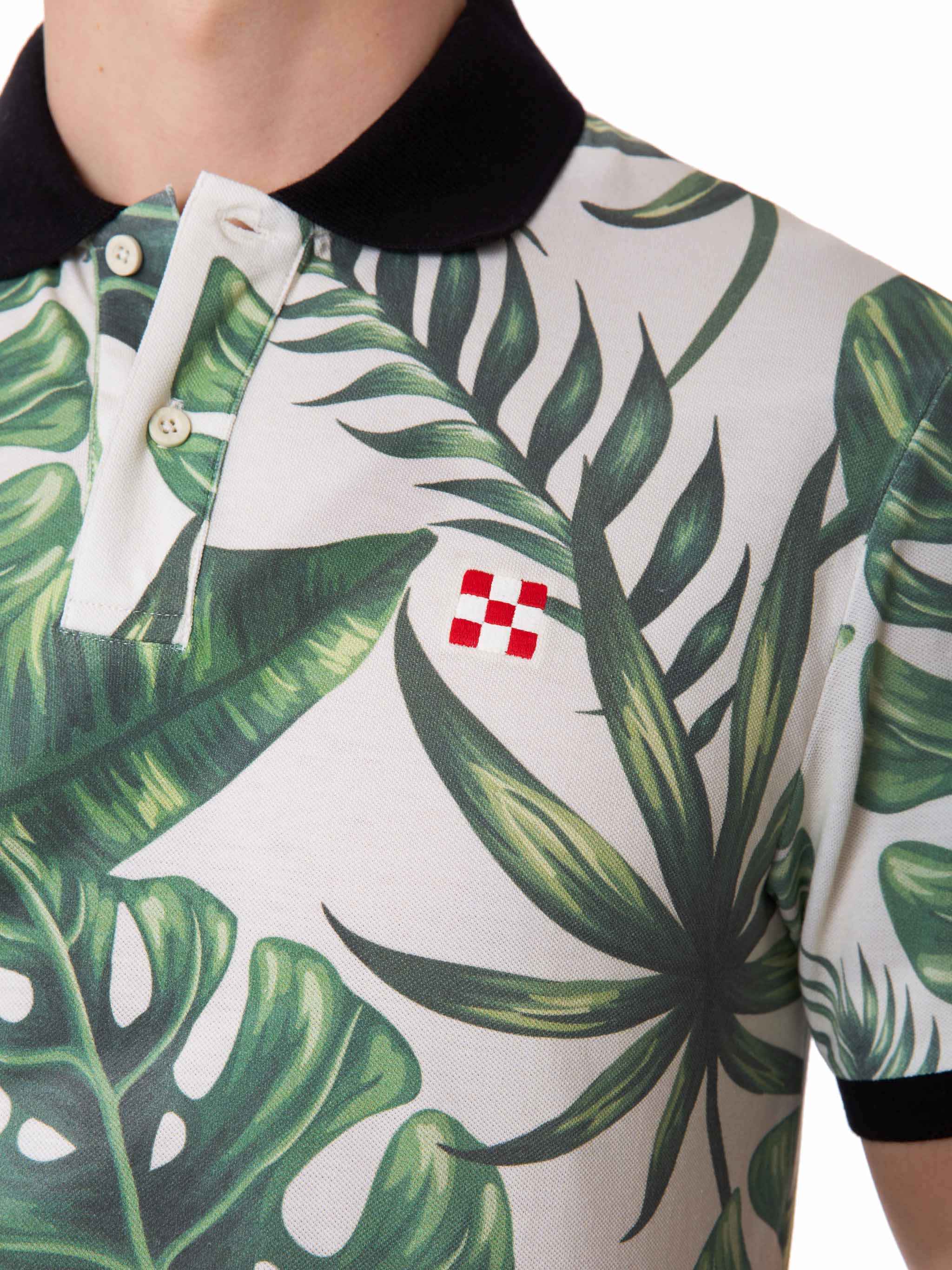 Muška polo majica s printom lišća