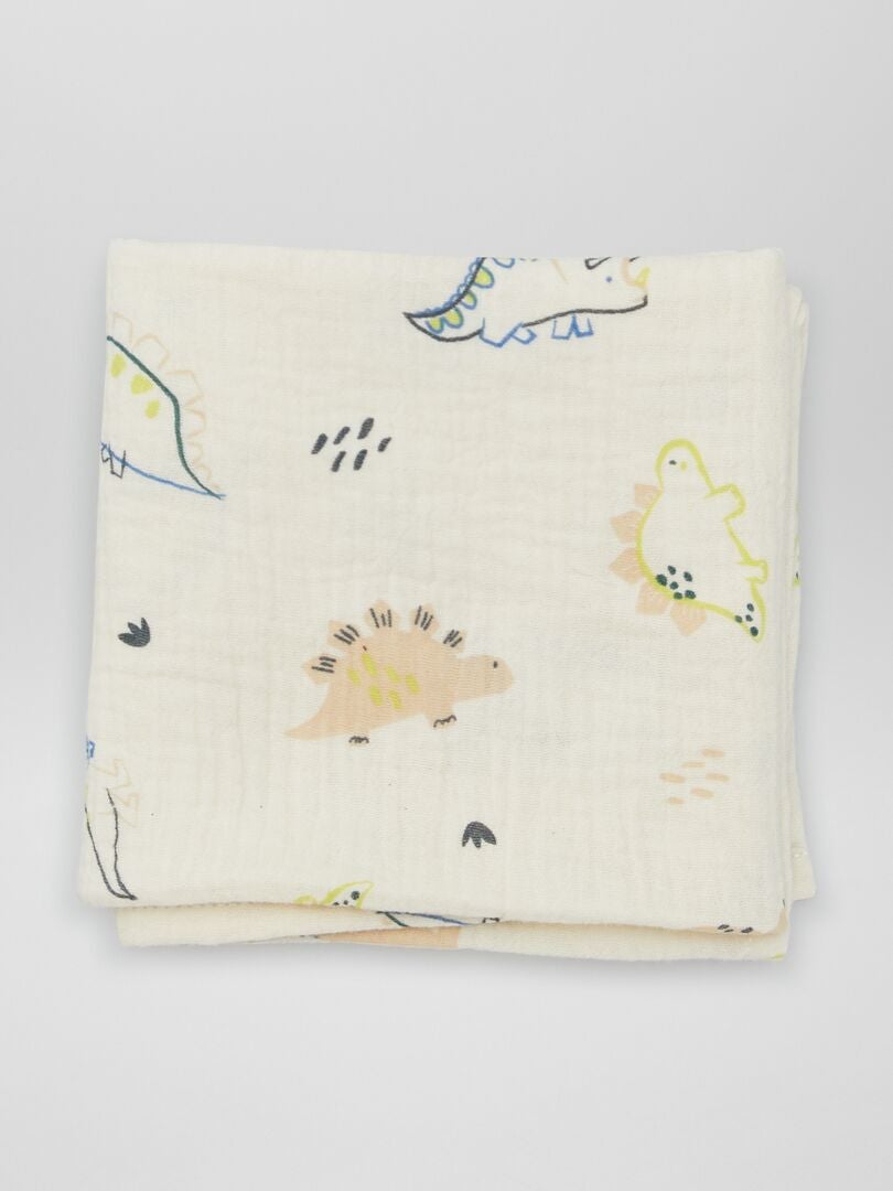 Set van 3 katoenen gaasdekens - WIT