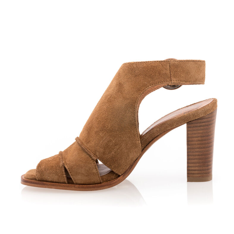Brune sandaler / sko med åben tå til kvinder