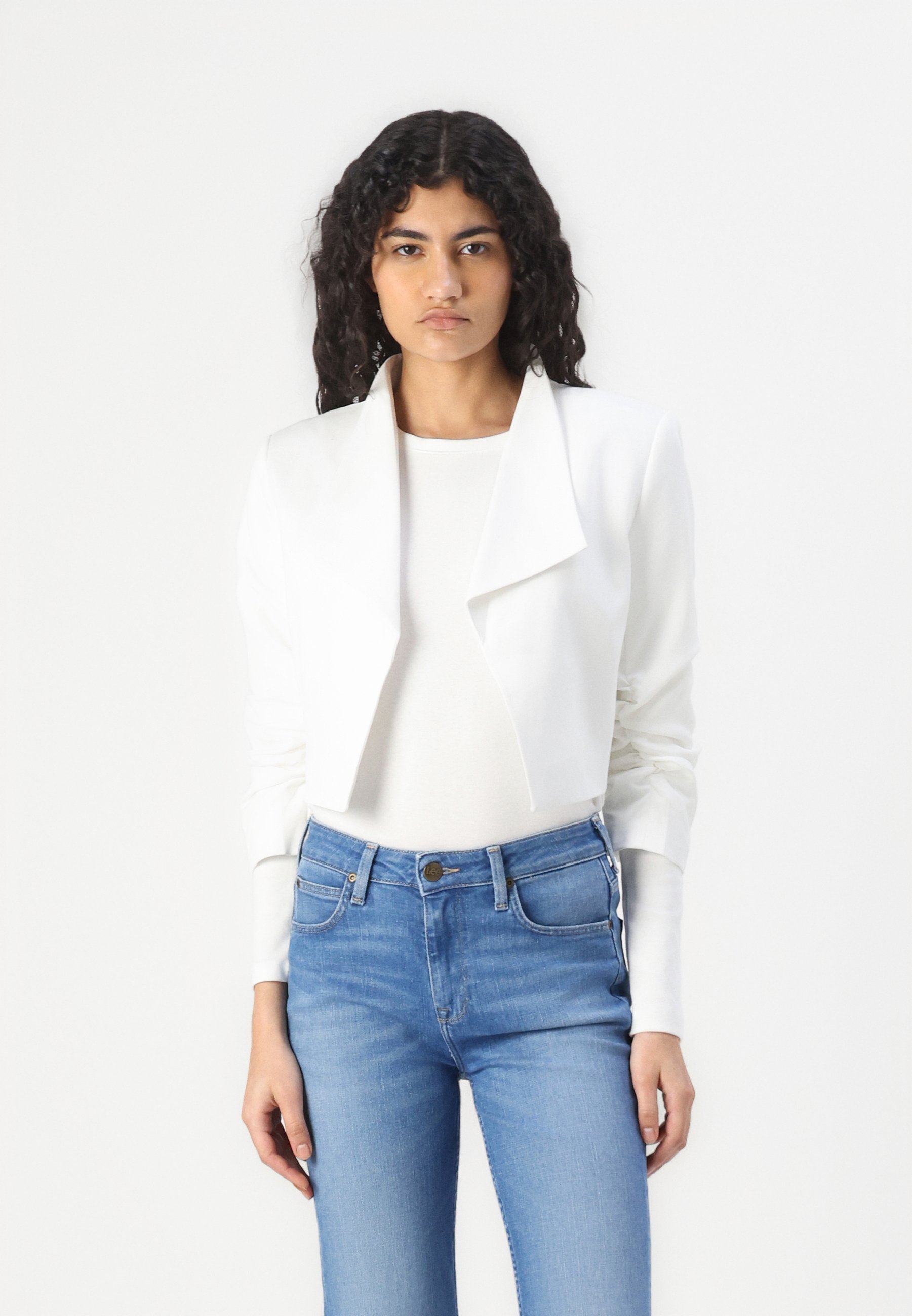 VILA VIHER CROPPED - Blazer - Cloud Dancer