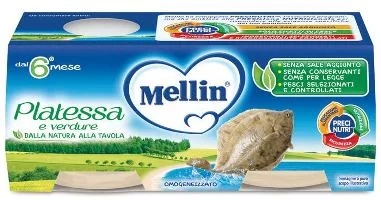 MELLIN Mellin GEHOMOGENISEERDE grote schol 2 x 80 g babyvoeding