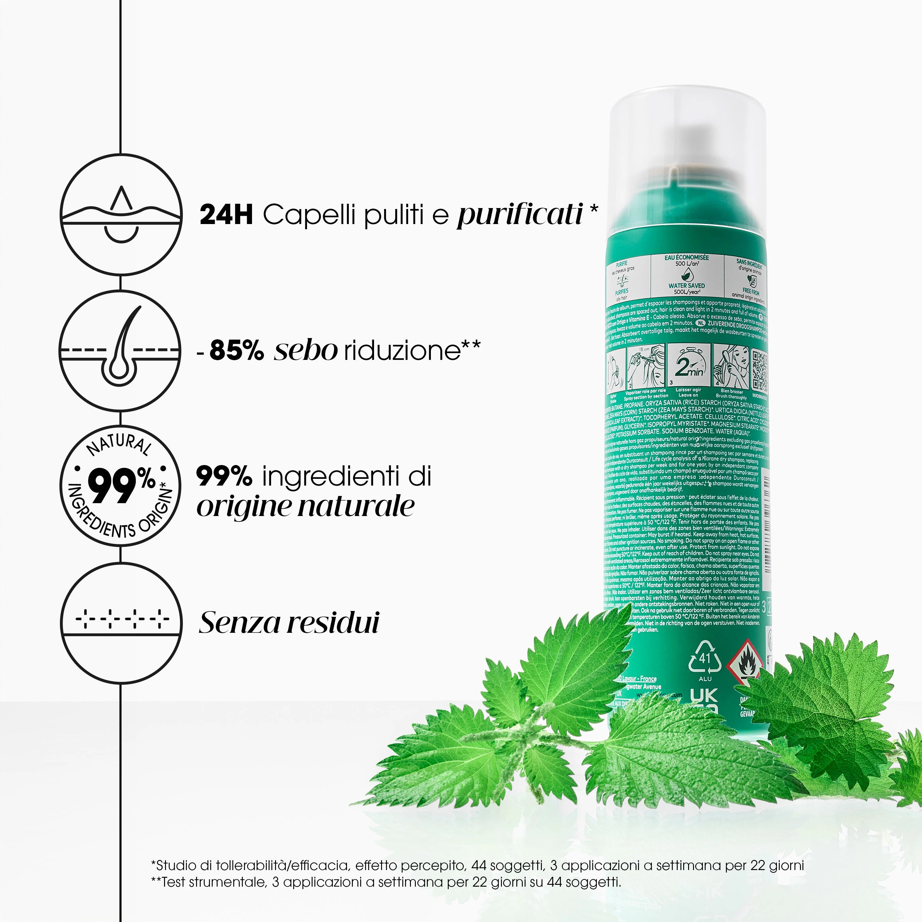 Ortica Shampoo Secco Ortica e Vitamina E - Shampoo Secco
