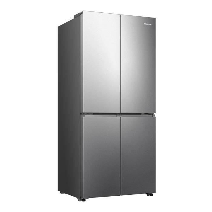 Frigorífico estilo americano HISENSE - RQ5P470SEIE - 4 puertas - Clase energética E - 84,2 x 74,4 x 188,5 cm - Acero inoxidable