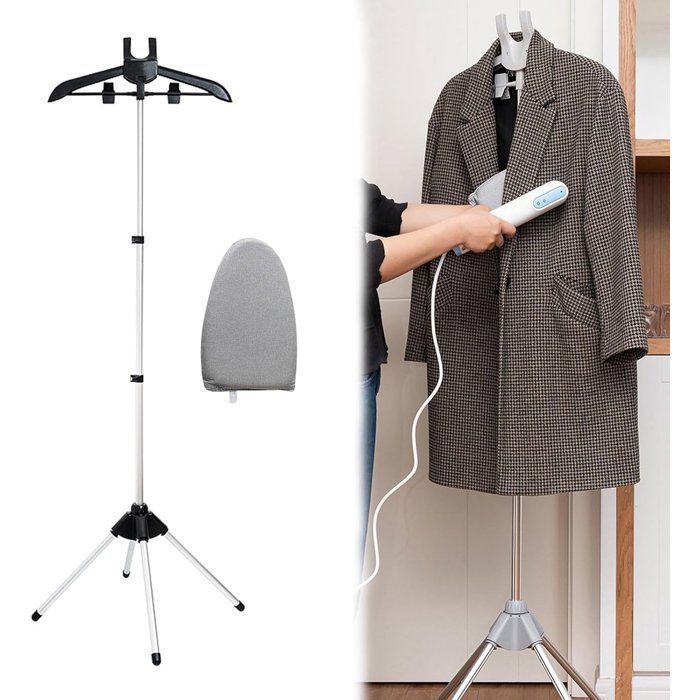 Clothes hanger - Folding ironing hanger - Garment steamer hanger - Folding hanger - Portable steam hanger with gloves