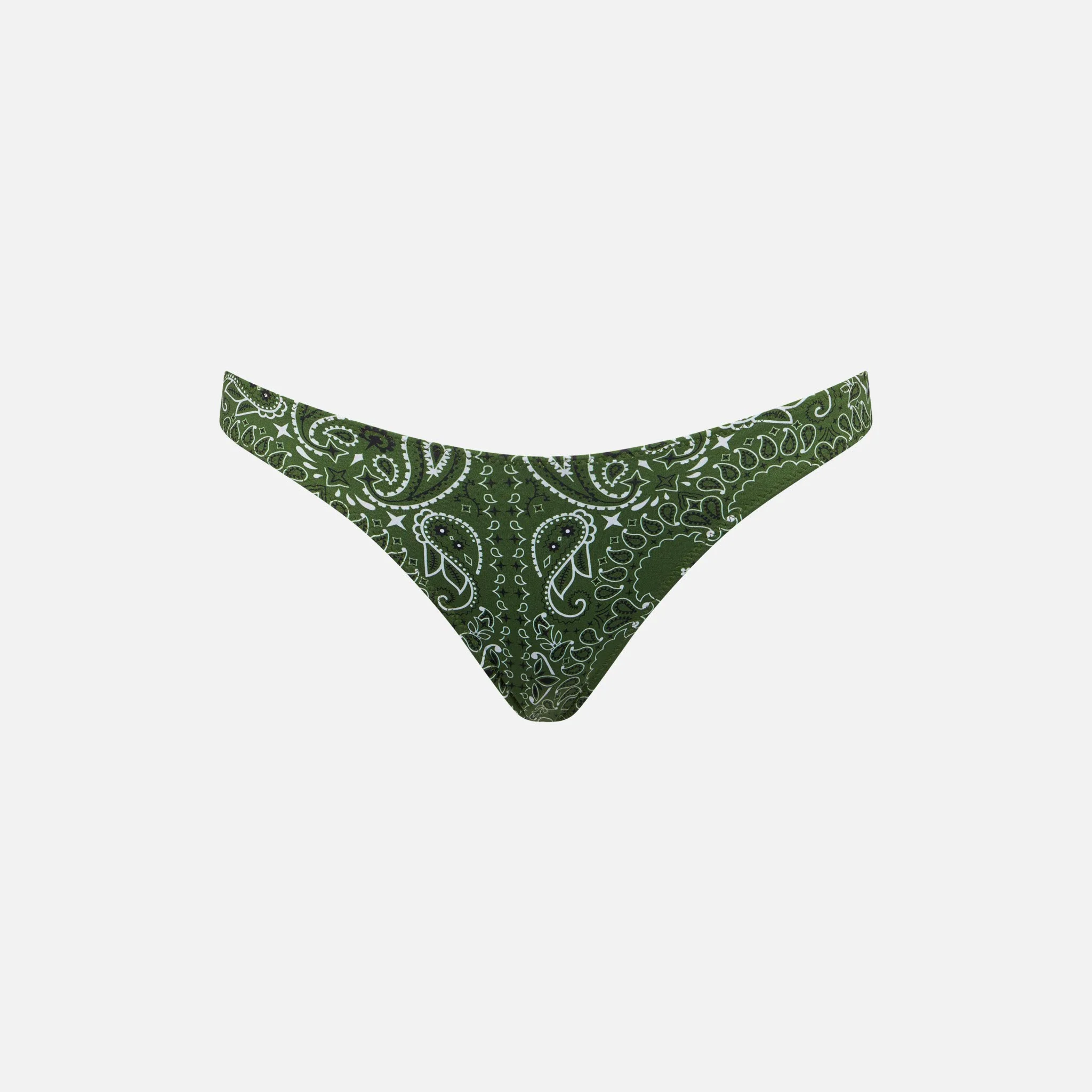 Dameszwembroekje met hoge taille en bandana-print