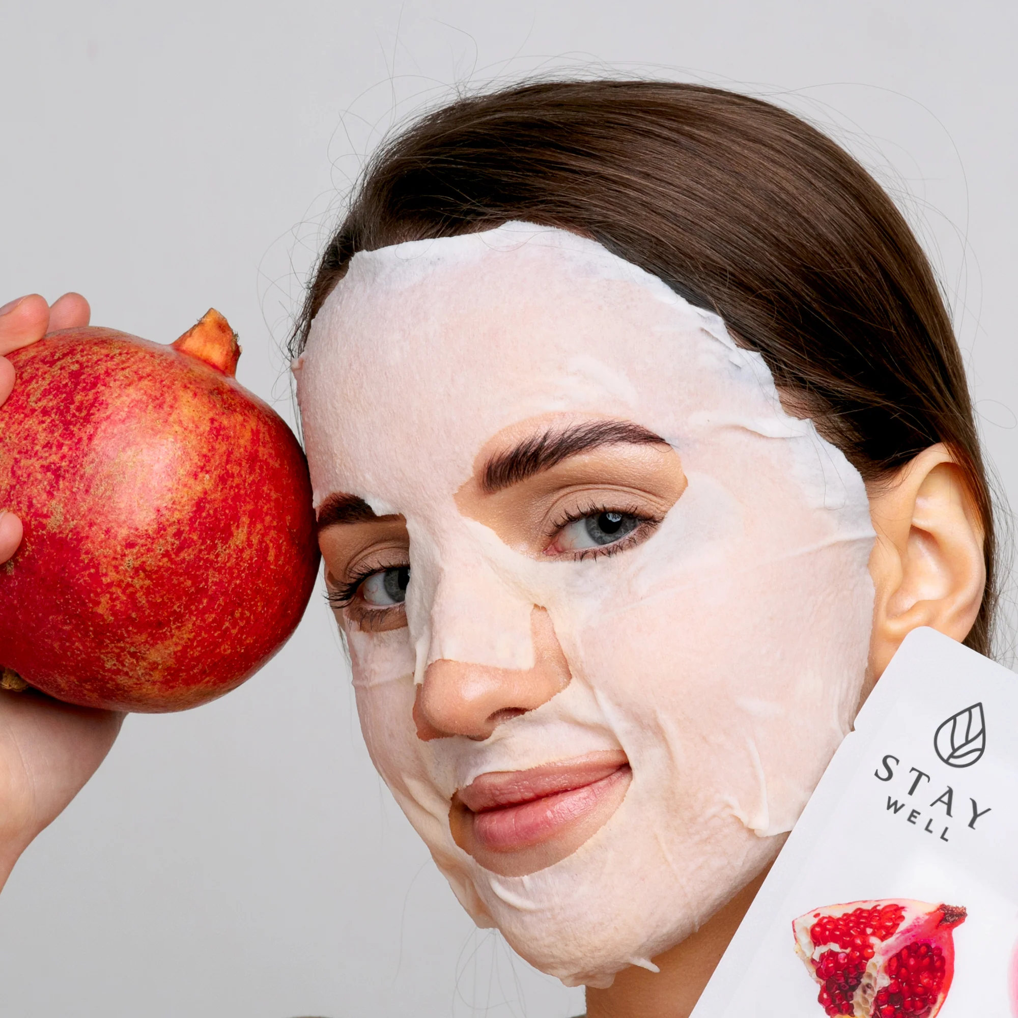 Mask Vegan Sheet Mask - POMEGRANATE - Maschera Anti-età viso