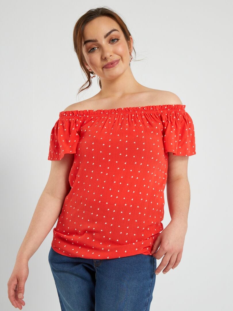 Blusa estampada - So Easy - ROJO