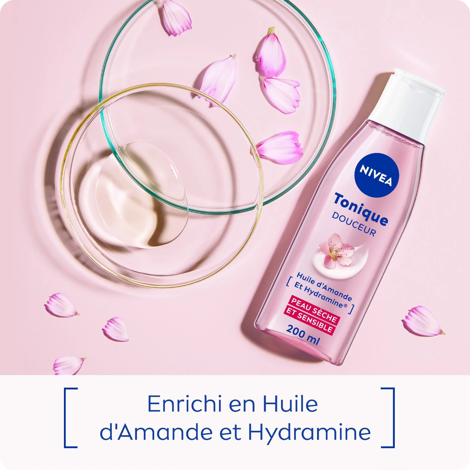 NIVEA Lotion tonique Douceur Huile d'amande douce peaux sèches et sensibles