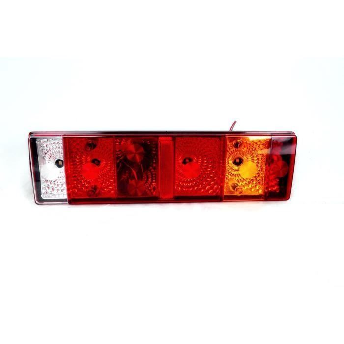 2 luces traseras de 12V/24V para chasis de autocaravana, camión, caravana, remolque, volquete, furgoneta, bombillas de 470mm.