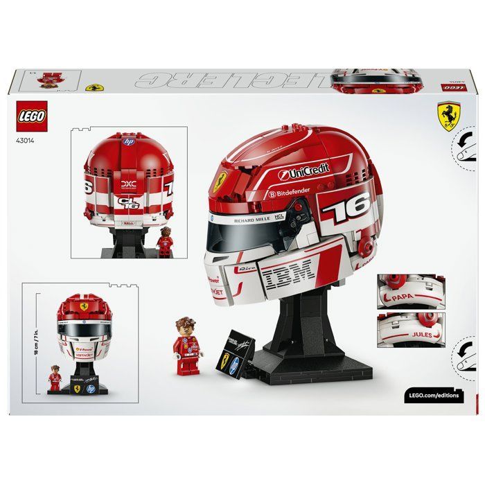 LEGO Editions 43014 Scuderia Ferrari HP Casque de Charles Leclerc - Maquette Produit F1