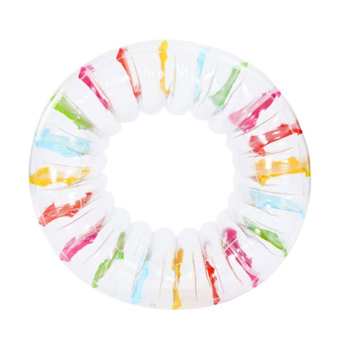 Flotteur gonflable à roulettes, roue à eau colorée de 40 pouces, jouet de piscine à roulettes pour enfants et adultes en plein air