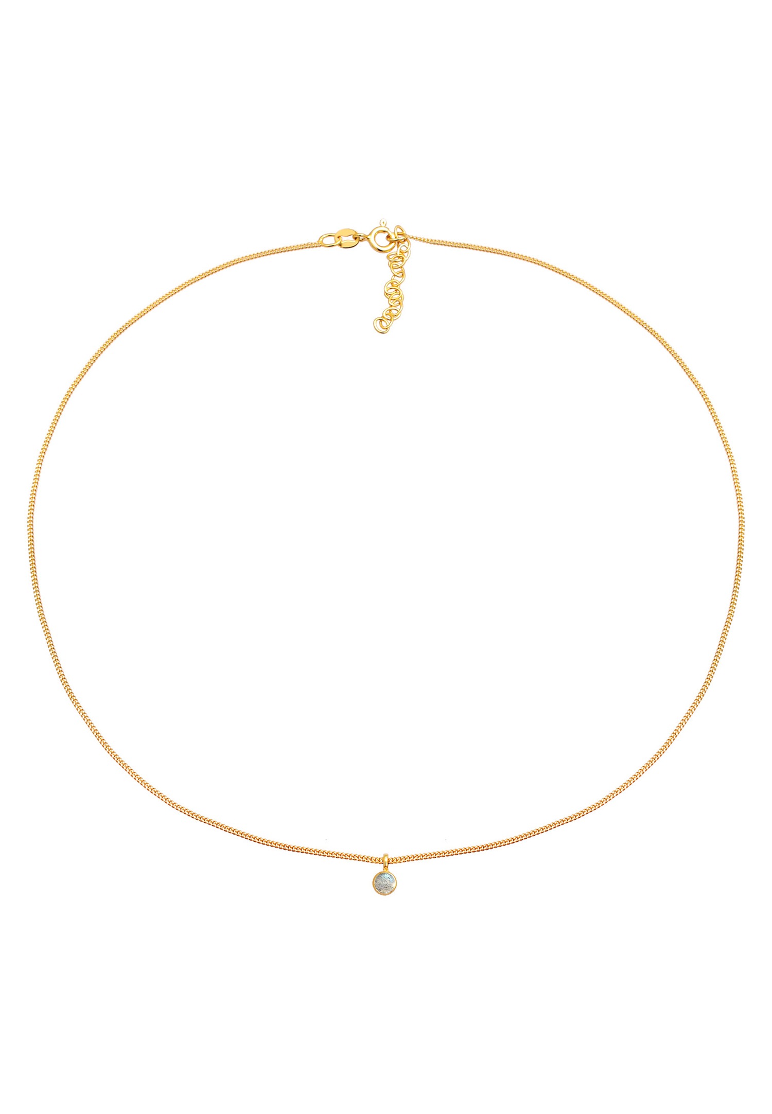 Elli Femme Choker Solitaire Trend avec pierre précieuse Labradorite en argent sterling 925