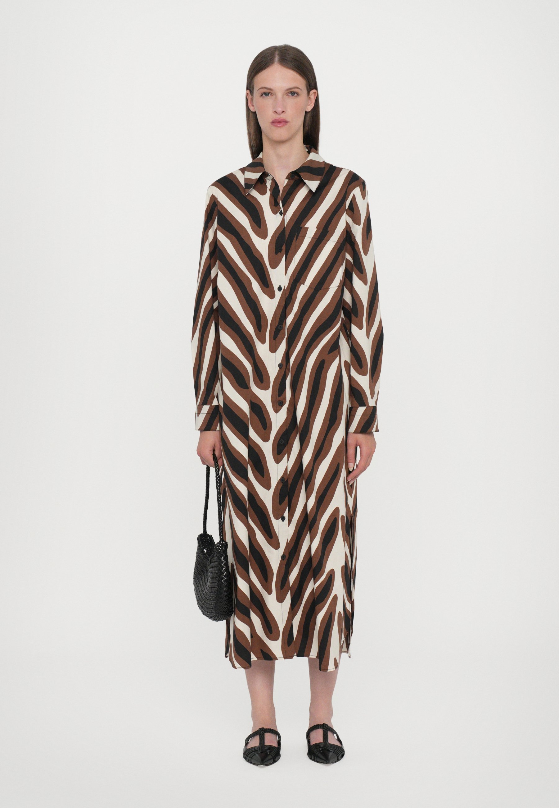 Abito a camicia Diane von Furstenberg KARRINGTON - marrone