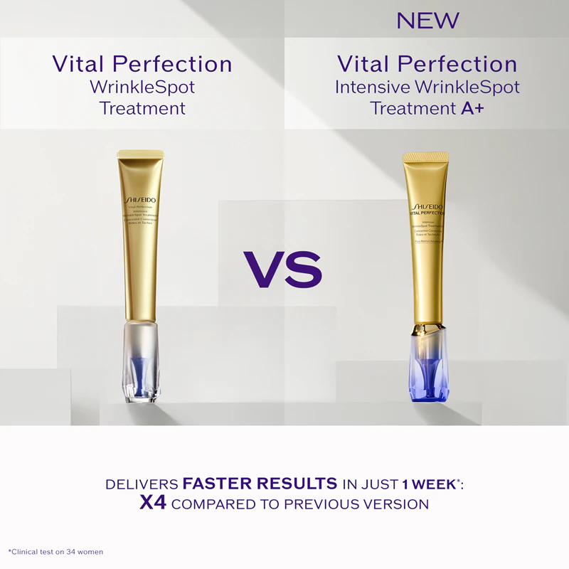 Shiseido Vital Perfection Intensive WrinkleSpot Treatment: Tratamento localizado A+ contra rugas e manchas de pigmentação.
