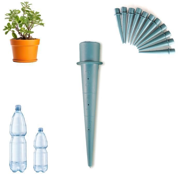 FISHTEC Pacote com 12 cones de irrigação por gotejamento para plantas - Rega automática (vasos e jardim)