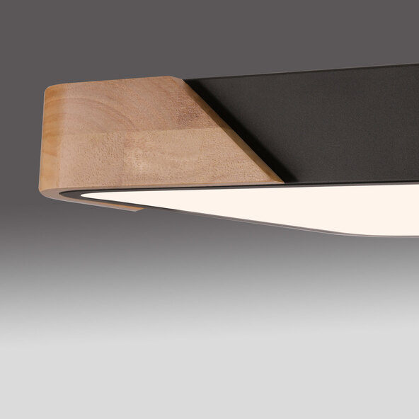 LED-Deckenleuchte BILA, 32 x 32 cm, schwarz