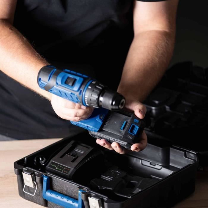 C-DTB74/1-X Cordless Drill Driver Kit - 50Nm, 13mm Chuck + 74 Accessories - SCHEPPACH 20V IXES + 2Ah Battery + Charger