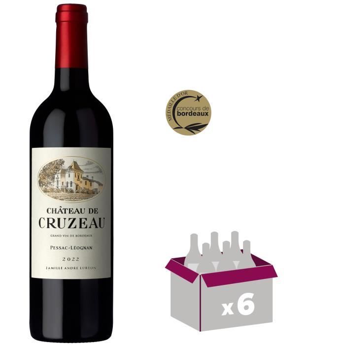 Château de Cruzeau 2022 Pessac-Léognan - Vin rouge de Bordeaux x6