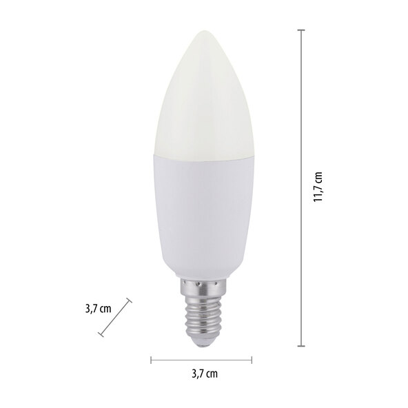 Smartes LED-Leuchtmittel Lola, Kerze, E14, RGB, CCT
