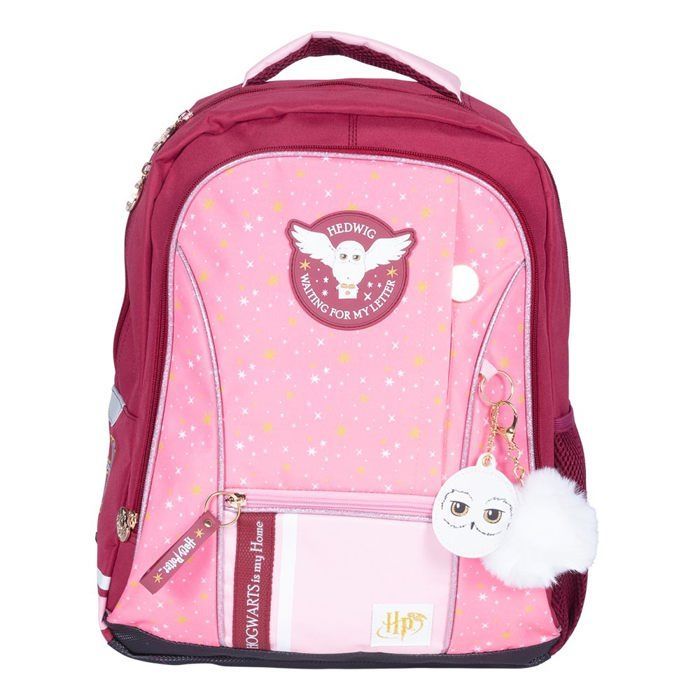 Backpack - Harry Potter - Hedwig - 2 Compartments - Two-Tone Burgundy and Pink - Child