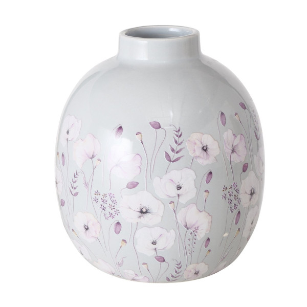 Wazon ceramiczny z malowanymi kwiatami, SARAH, 17 cm