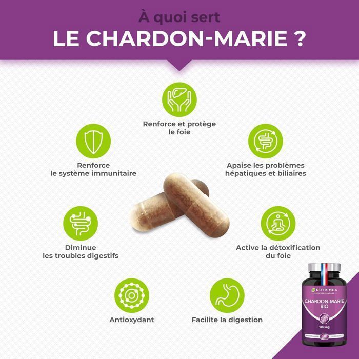 Chardon Marie BIO - Détoxification, Protection & Renforcement - 120 gélules- NUTRIMEA