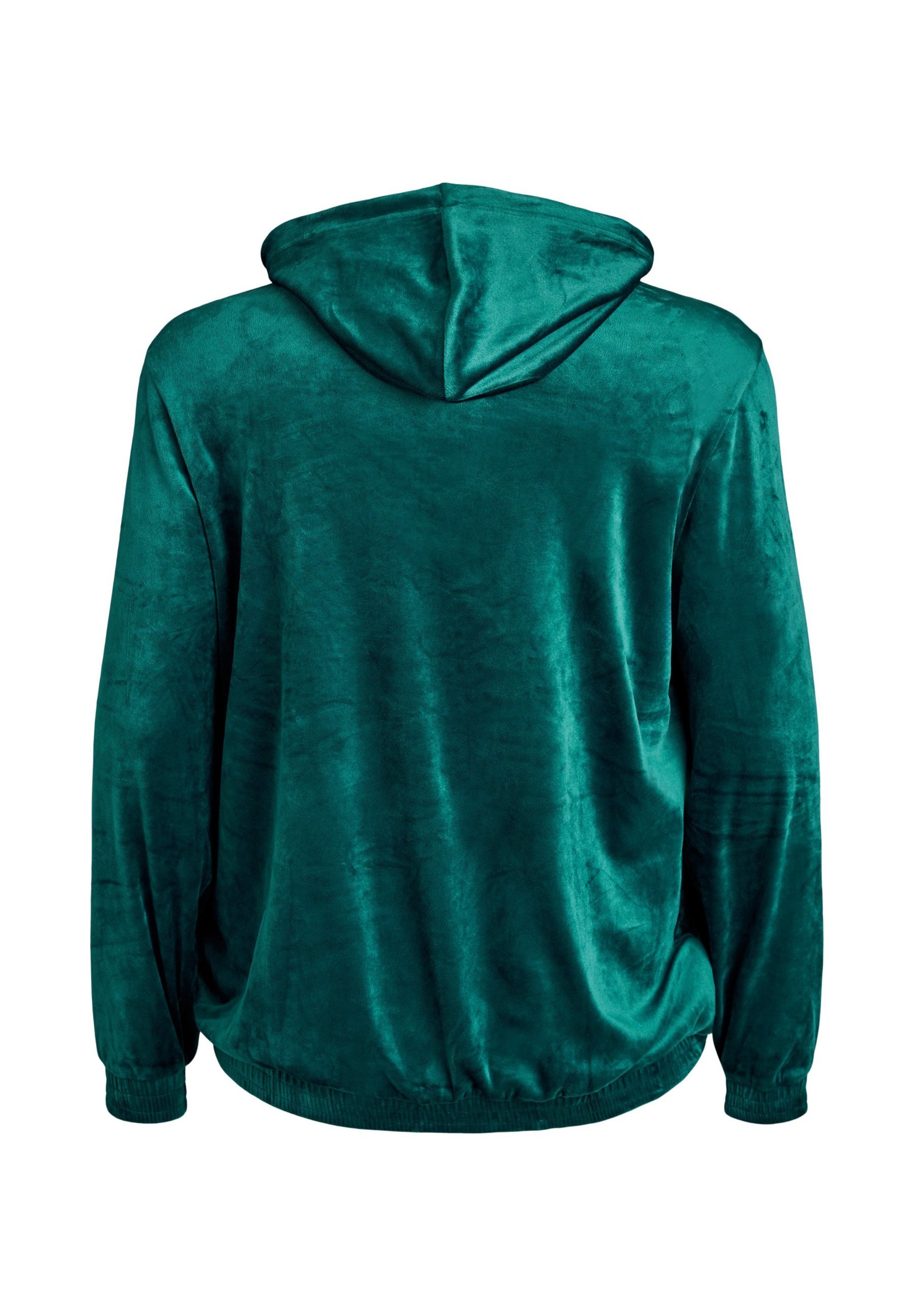 Sweat à capuche zippé Zizzi - bleu sarcelle foncé