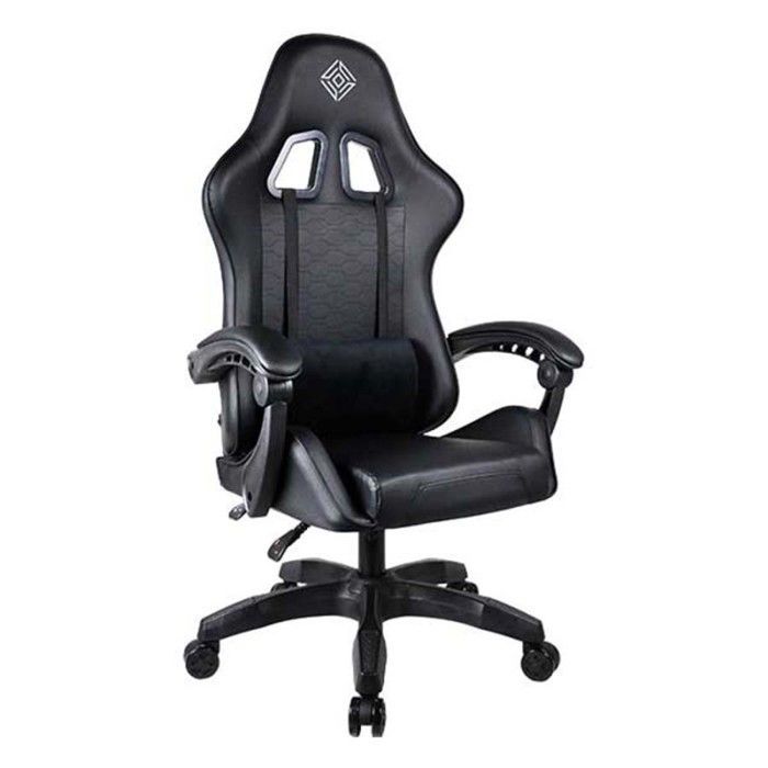 Silla GEM para juegos u oficina, respaldo reclinable ergonómico, cojín lumbar, altura ajustable.