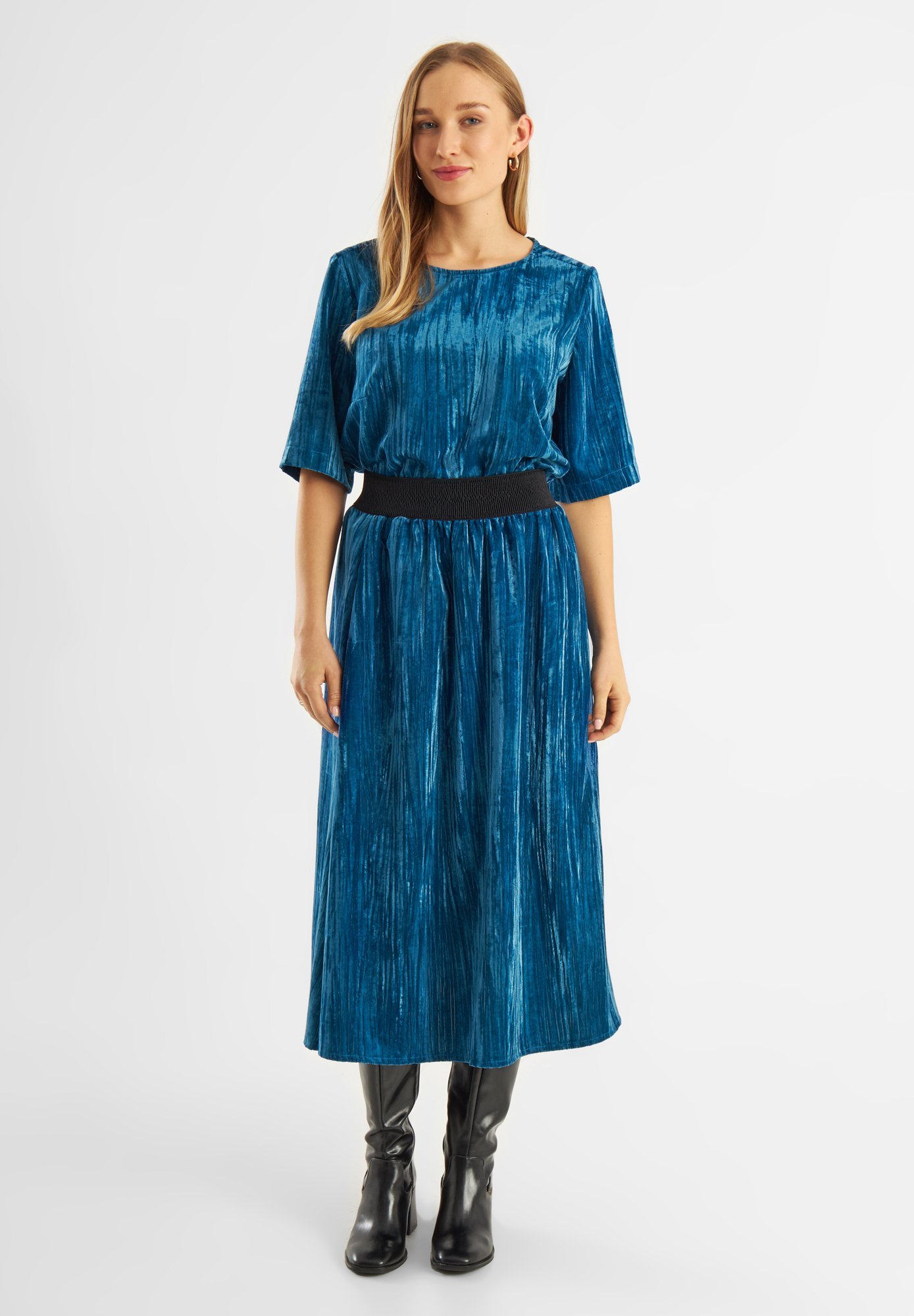 Jascha Stockholm RHYM - A-lijn rok - oceaanblauw