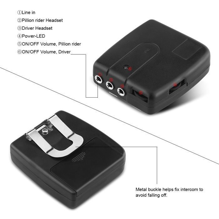 Intercomunicador Shipenophy para motocicletas. Intercomunicador con auriculares. Sistema de comunicación de casco a casco para automóviles.