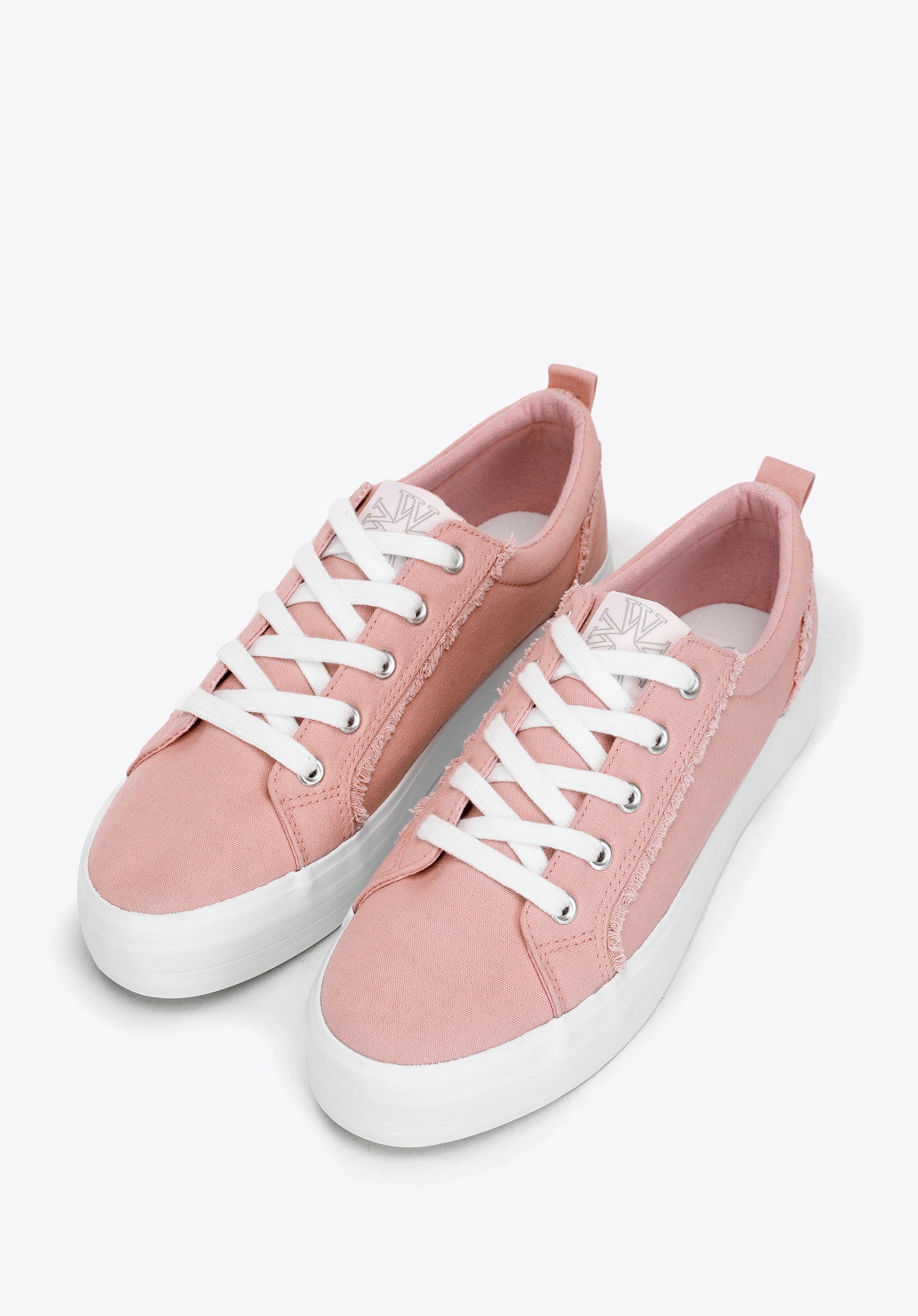 Damskie sneakersy z tkaniny różowe