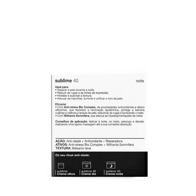 Bella Aurora Sublime 40 Night drėkinamasis ir atkuriamasis naktinis kremas 50 ml 50 ml