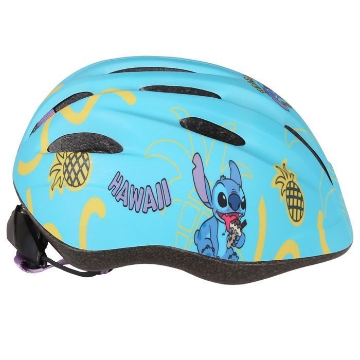 DISNEY Stitch Children's Bike Helmet, Turquoise, Lightweight, Adjustable 48-52 cm
