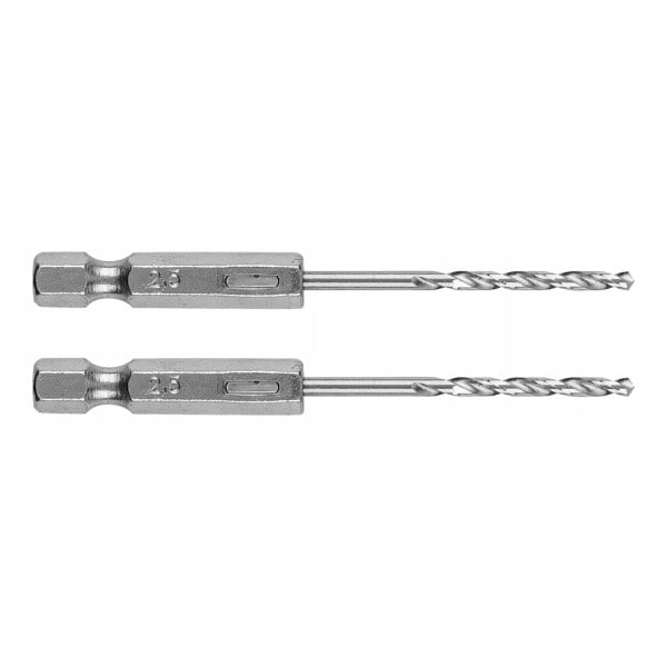 Wiertła do metalu Hex 2.5mm, 2 szt. zestaw wierteł GRAPHITE
