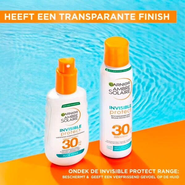 Spray pentru zone Garnier Ambre Solaire Invisible Protect SPF30<br>150ml