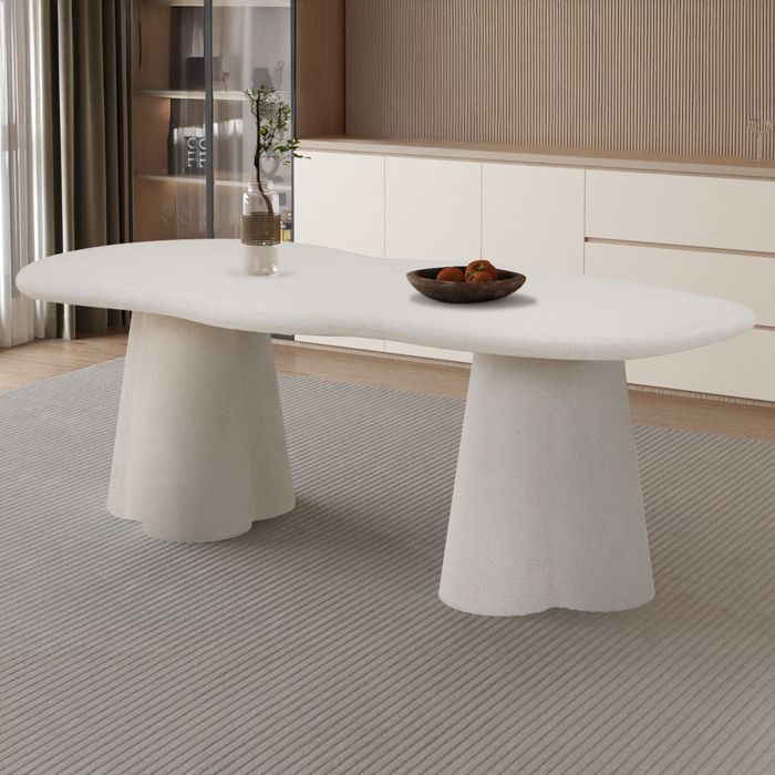 FARO XL - Mesa de comedor color cemento de 220 cm