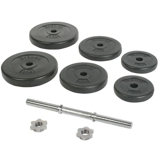 Ozio Fitness 20kg 25mm Hantelset mit Sternverschlüssen für Bodybuilding