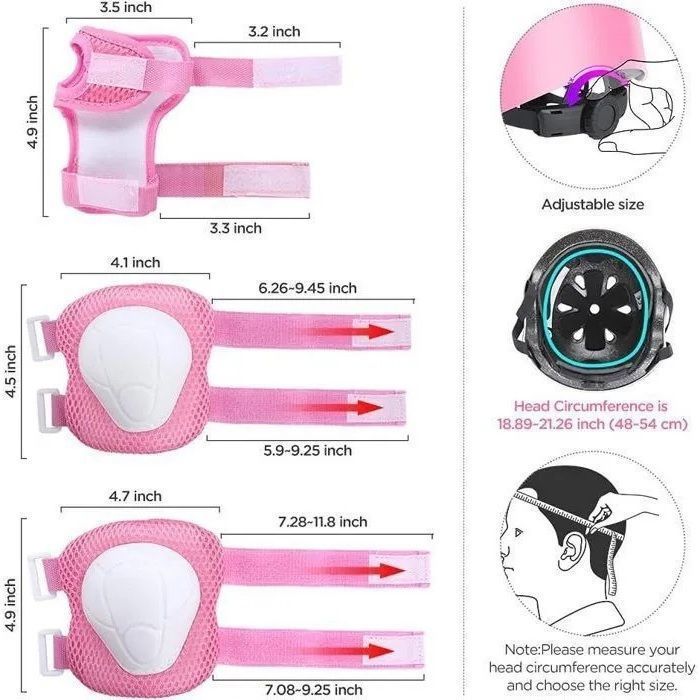 Casque Protection pour Roller, Skateboard, Vélo, Trottinette pour Enfant 3 à 7 ans, ROSE