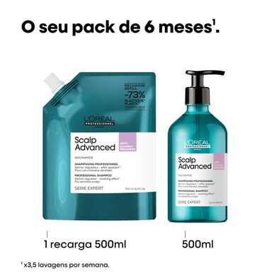 L'Oréal Professionnel Scalp Advanced Serie Expert Shampoo Champô de Recarga Couro Cabeludo Sensível 500 ml 500 ml