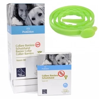 Coleira protetora CAMON para cães com óleo de neem, 60 cm, contra parasitas e insetos.