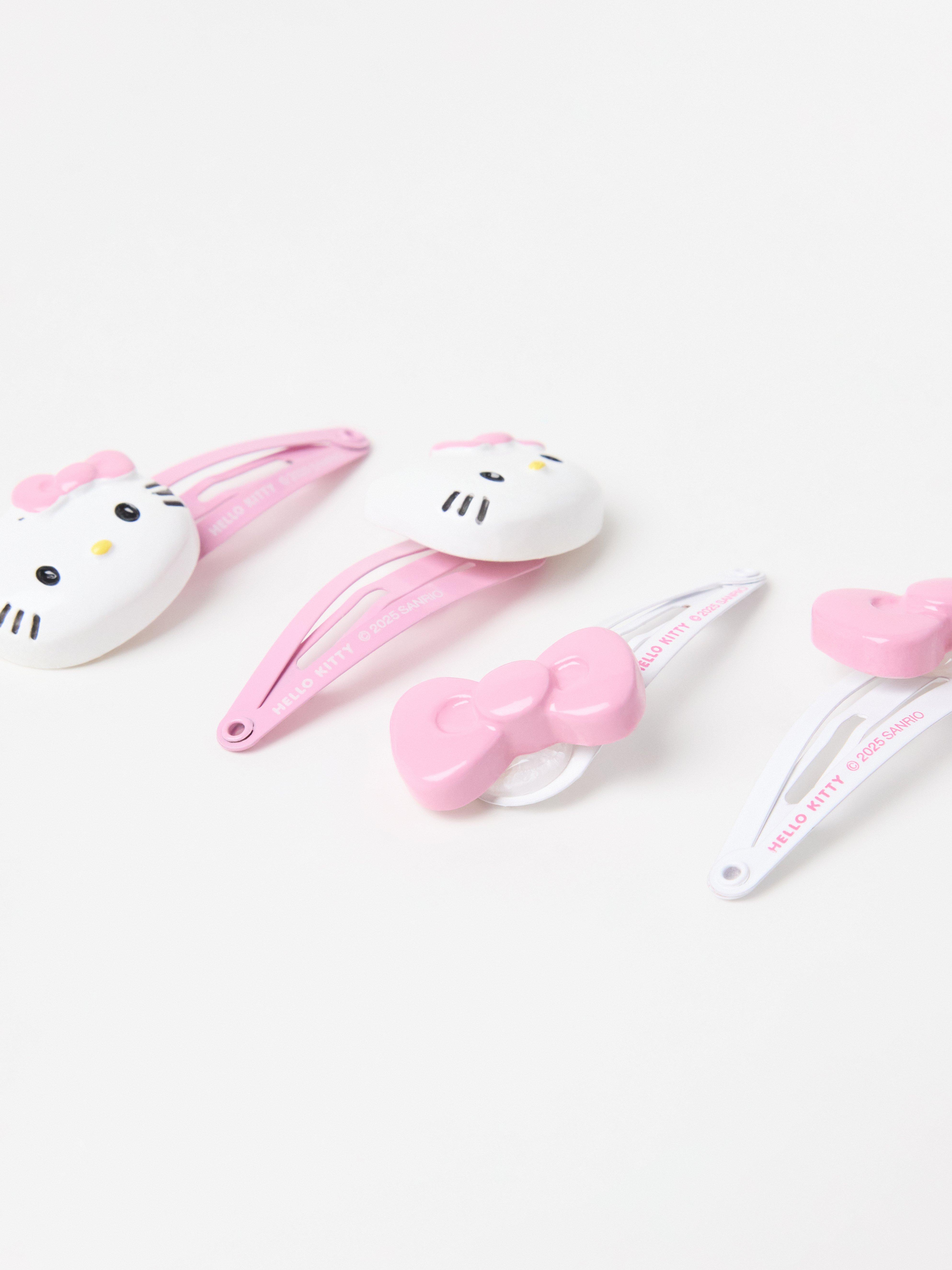 Paket od 4 šnale za kosu Hello Kitty svijetlo ružičaste boje