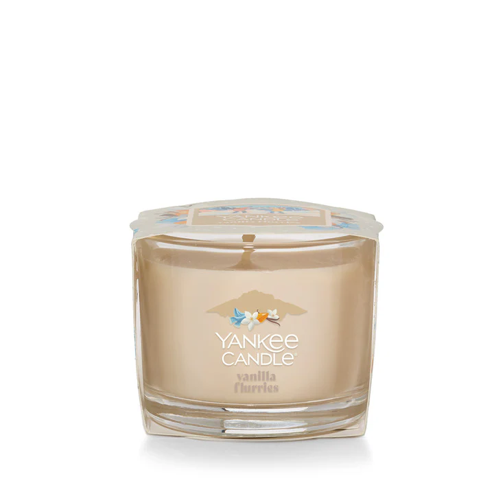 Filled Votive Candles Vanilla Flurries - Candela Profumata