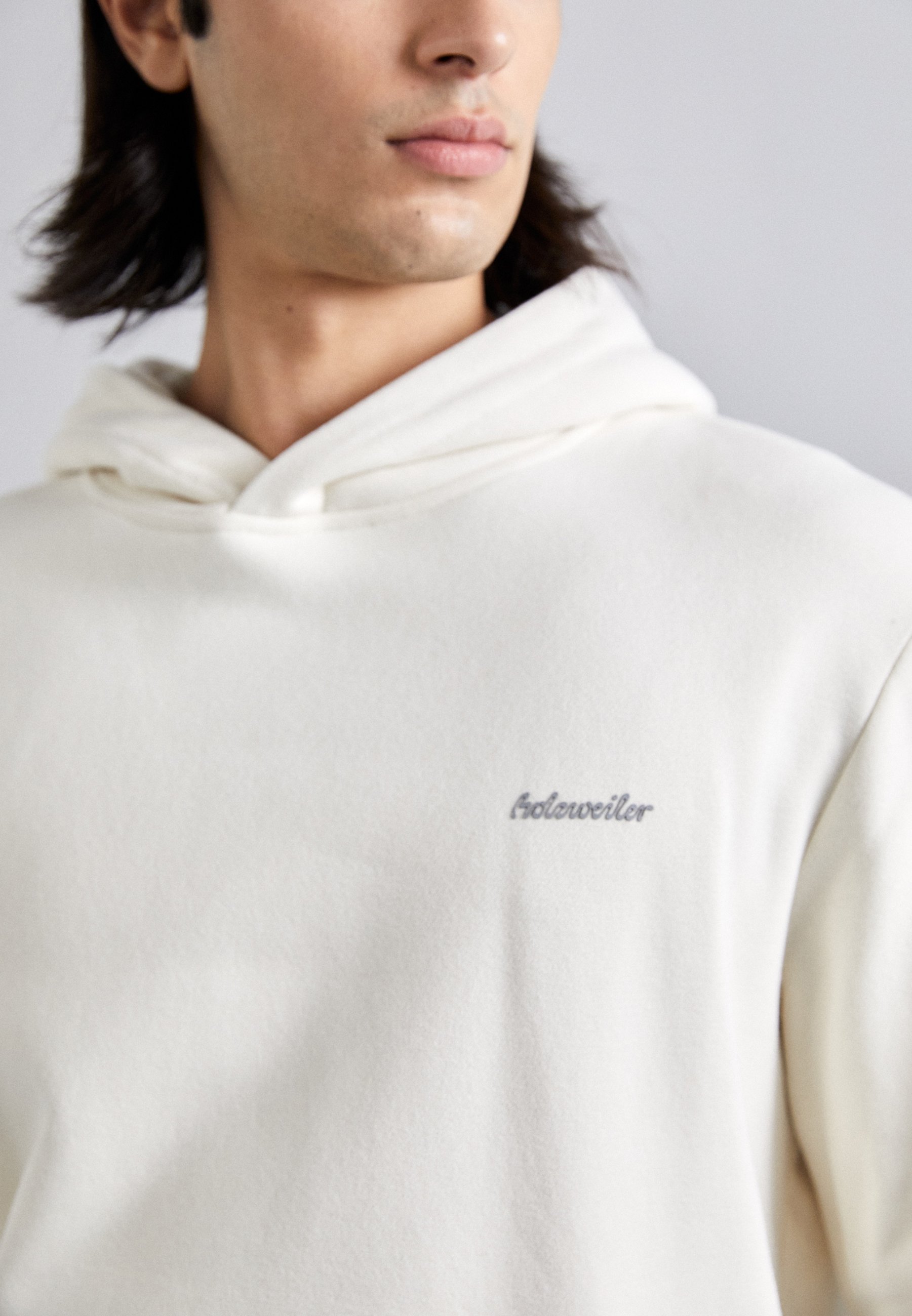 Holzweiler REGULAR HOODIE - Felpa - ecru