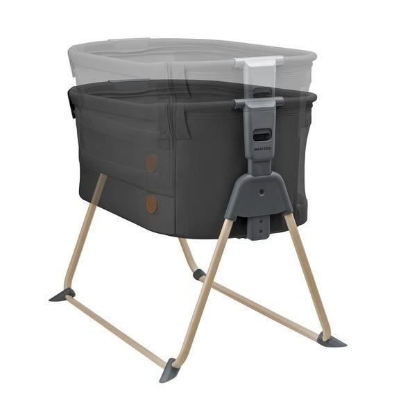 MAXI-COSI Tori Co-Sleeping Crib, ultra-compact folding, lightweight, from birth to 6 months (up to 9kg), Beyond Graphite eco