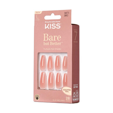 Kiss False Nails Nude Glow Pitkä Arkku 1 kpl 1 kpl