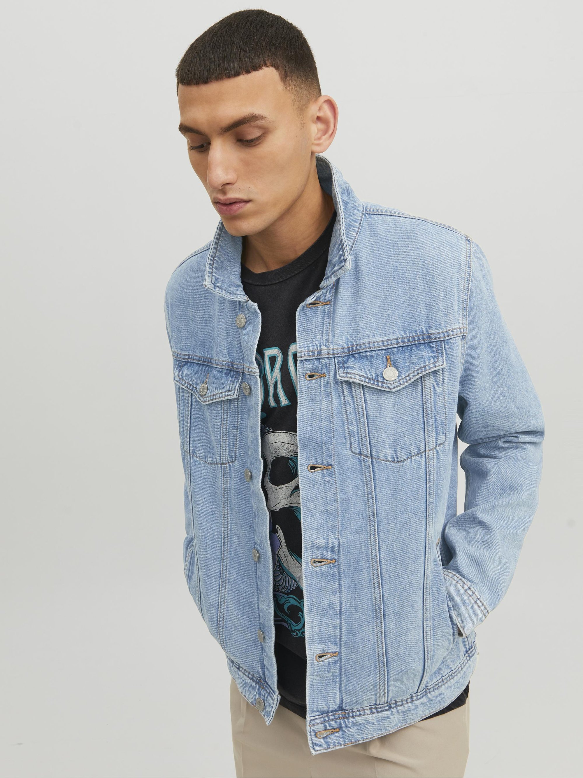 Jack & Jones JJJEAN STRIUKĖ - Džinsinis švarkas - mėlynas džinsas