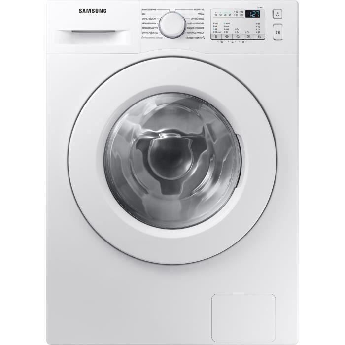 Lave-linge séchant SAMSUNG Ecobubble™ WD80T4046EW/EF - 8 / 5 kg - Induction - 1400 trs/min - Programme Vapeur - Blanc