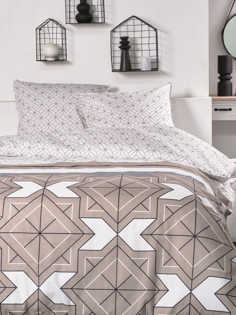 Bedrukte beddenset - tweepersoonsbed - ROZE