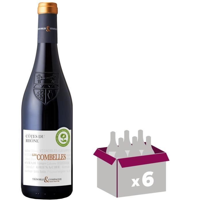 Les Combelles AOP Côtes du Rhône - Vin rouge de la Vallée du Rhône 2024 x6